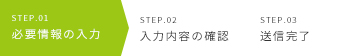 必要情報の入力